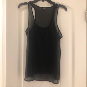 Black Sheer Tank Top